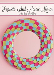 popsicle stick mosaic mirror logo