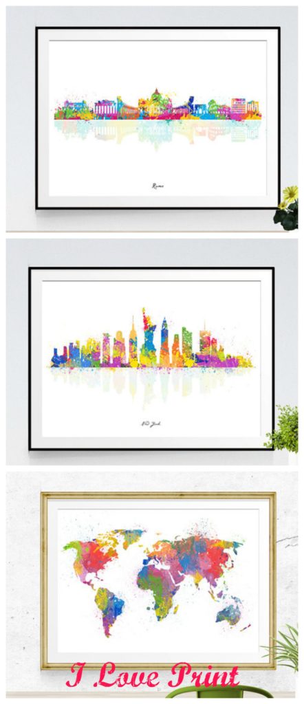 i love print skylines