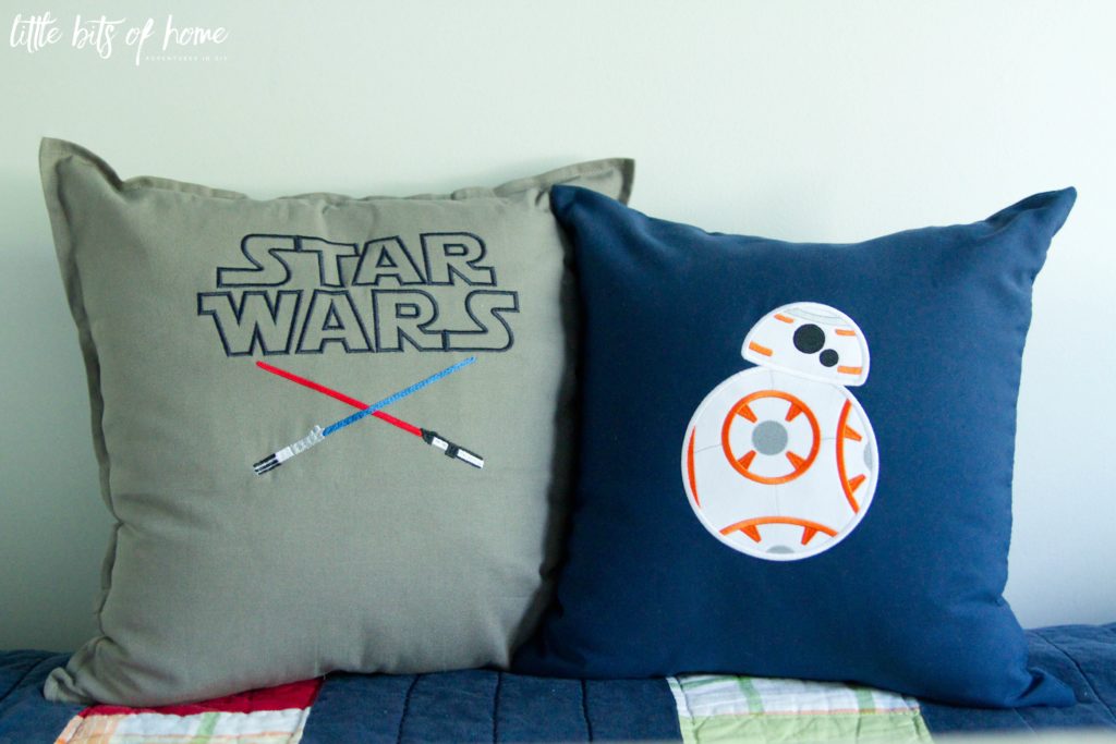 One Room Challenge Big Boy Room Progress: Star Wars Pillows