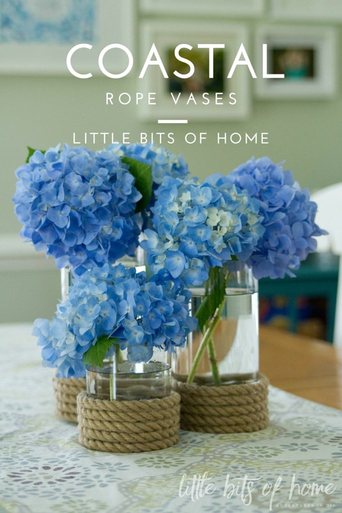 Coastal rope vases little bits of home logo