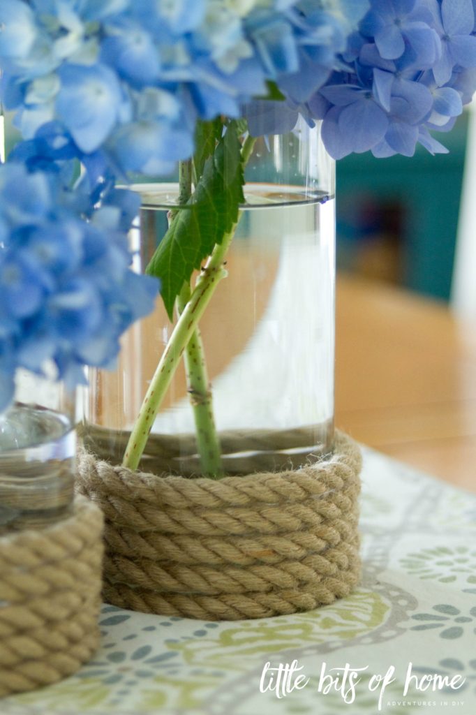 diy rope vase detail