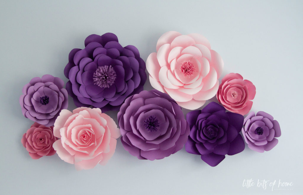 Wall shop paper flowers