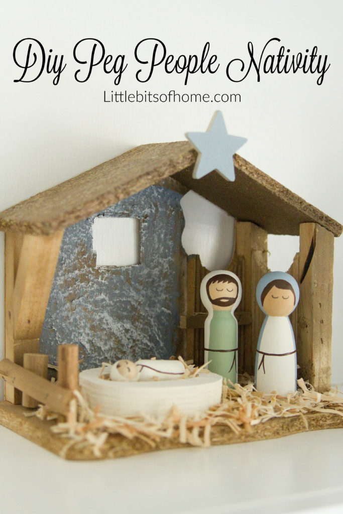 Peg People Nativity Scene