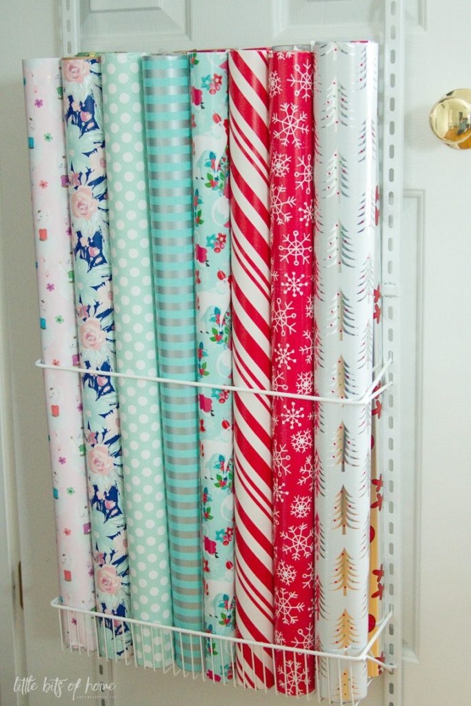 Wrapping Paper Storage Hack